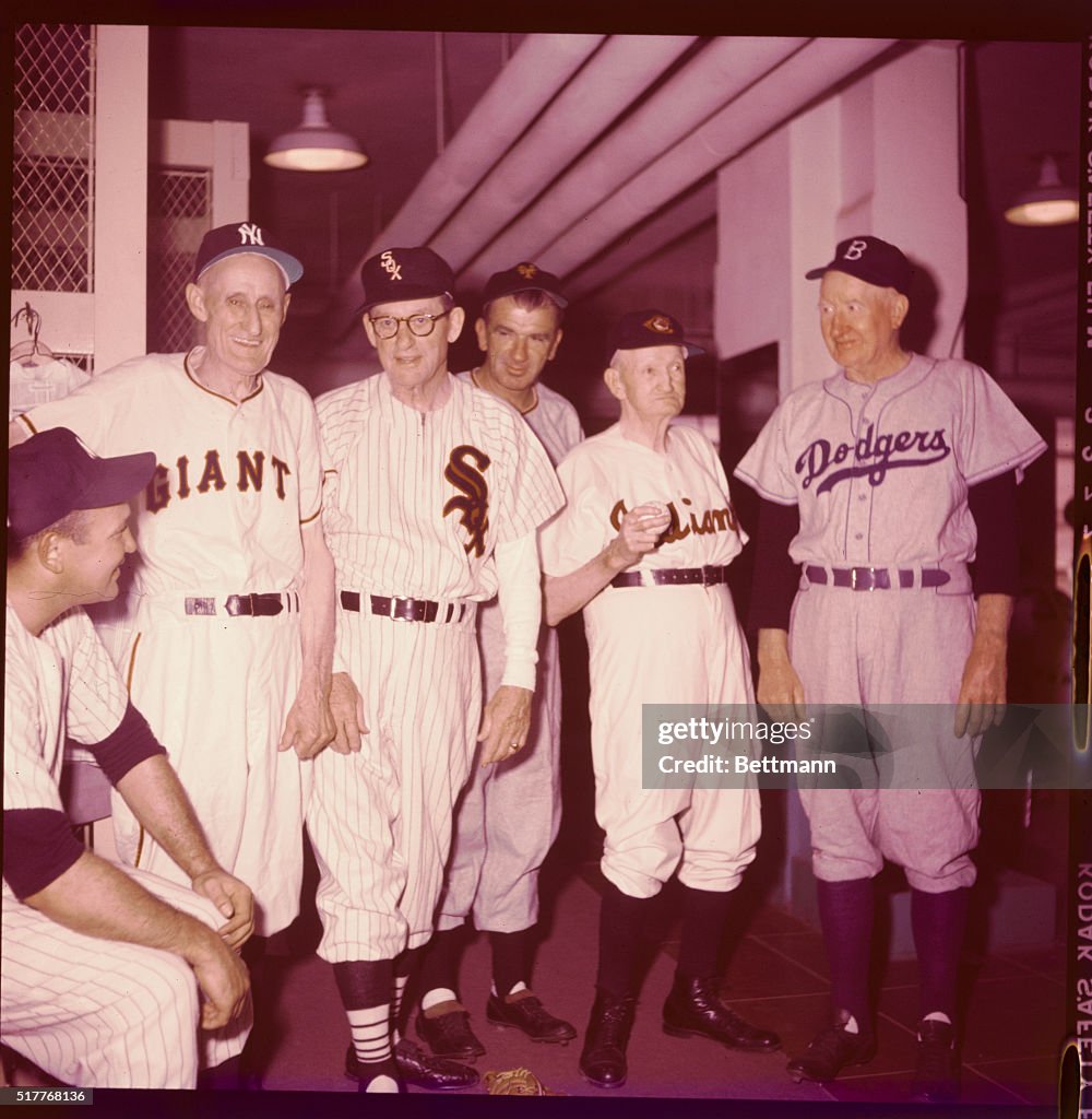 Baseball Greats Posing Together