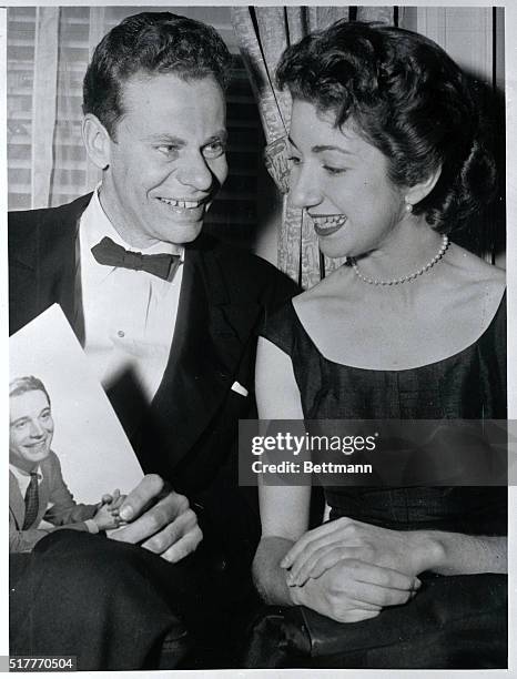 This photo of Charles Van Doren, mental marvel of TV's "Twenty-One," and Geraldine Ann Bernstein, a New York girl, was made at a recent dinner in New...