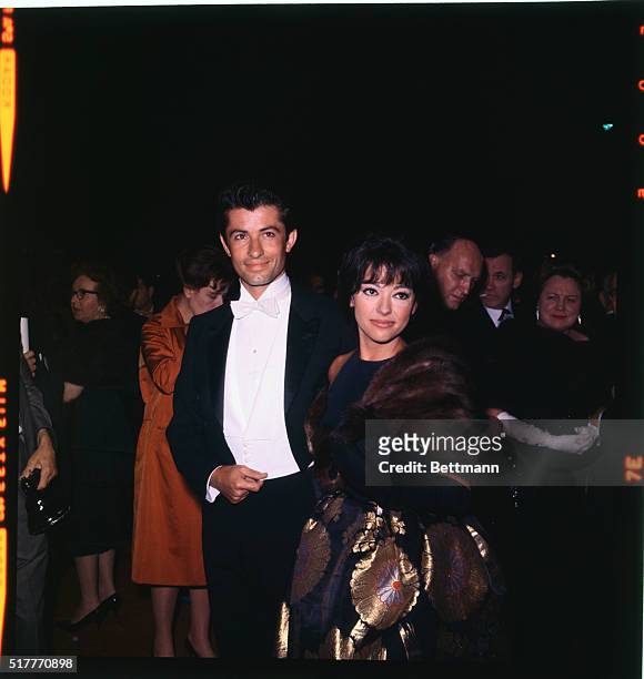 George Chakiris and Rita Moreno are shown here as the arrive at the Academy Awards in Santa Monica.