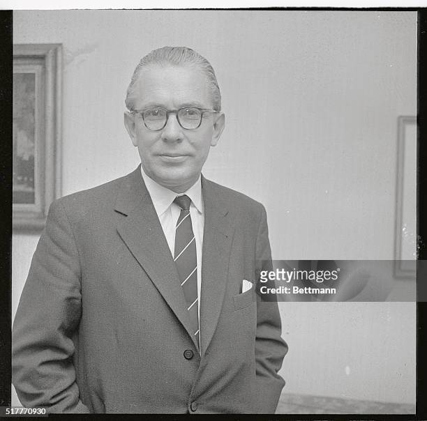 This is a recent portrait of Kai Uwe Von Hassel, whose appointment as West German Defense Minister to replace the controversial Franz Josef Strauss,...