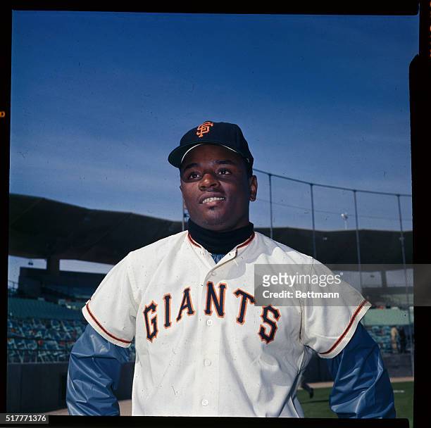 This is a close up of Tito Fuentes, San Francisco Giants' infielder, during Spring Training.