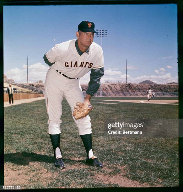 Don Larsen, of the San Francisco Giants, during spring training.