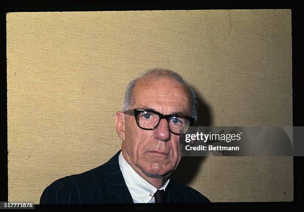 Dr. Benjamin Spock, spokesman for the National Conference for New Politics, August 1st, at the Commodore Hotel where a N.C.N.P. Press conference was...