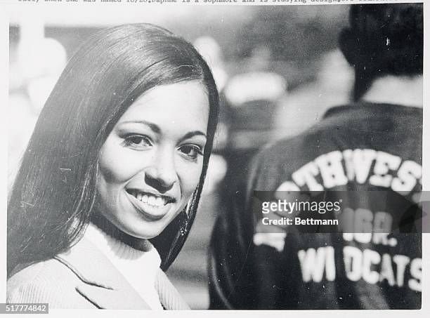 Northwestern Homecoming Queen...Daphne Maxwell of New York, has good reason to flash that bright smile; she was named Northwestern University's...