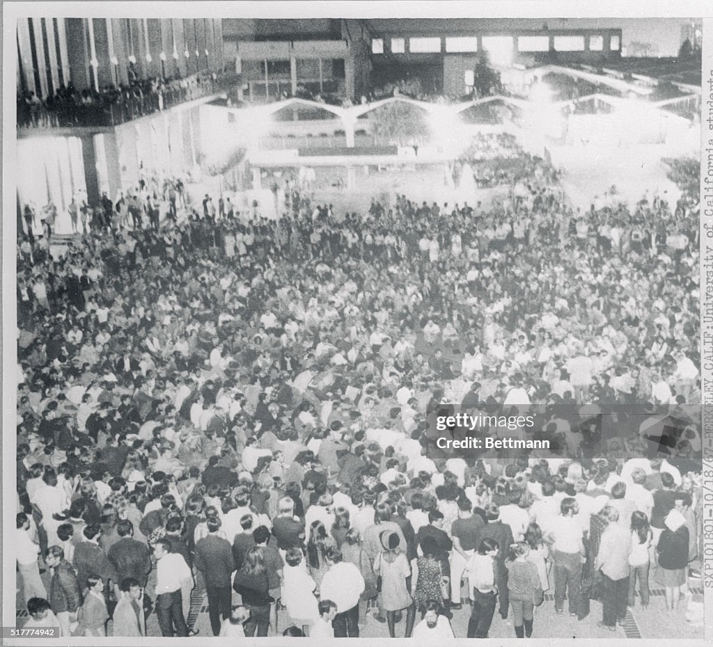 University of California Students Holding Mass Meeting