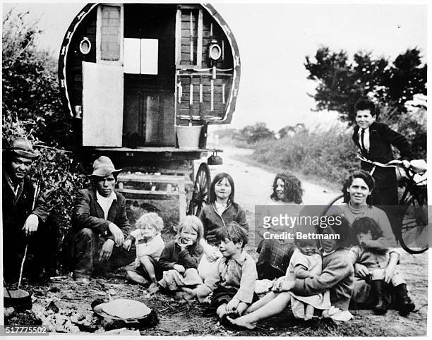 They are Gypsies, but in Ireland thay are called itinerants or tinkers, and they present a grim reminder of the famine days in this country. Homeless...