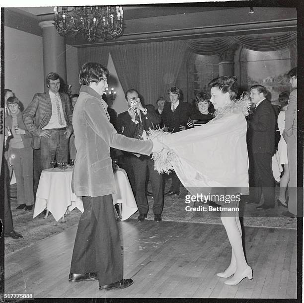 Judy Garland and her fifth husband, New York businessman Mickey Deans, danced at reception following their wedding at Chelsea Registry Office in...