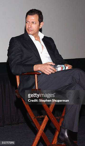 Actor Jeff Goldblum answers questions from the audience during the Q & A following the Variety Screening Series - "The Life Aquatic with Steve...