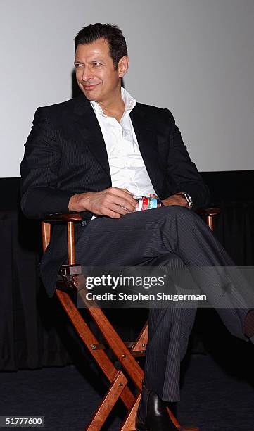 Actor Jeff Goldblum answers questions from the audience during the Q & A following the Variety Screening Series - "The Life Aquatic with Steve...