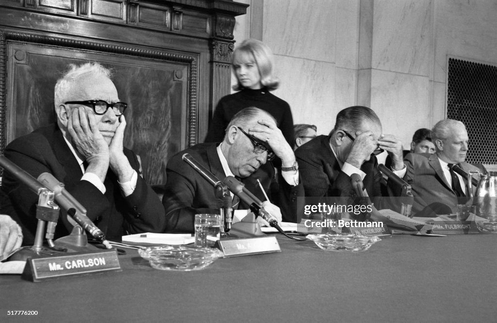 George Aiken, Bourke Hickenlooper, and J.W. Fulbright