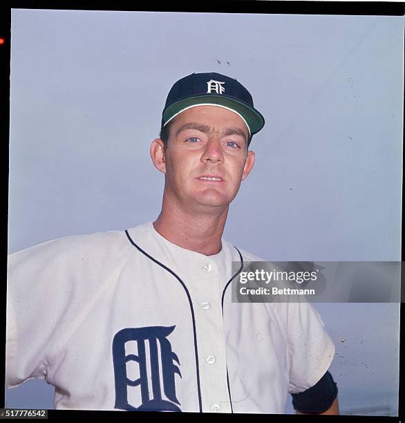 Don Demeter of the Detroit Tigers is shown in this closeup during spring training.