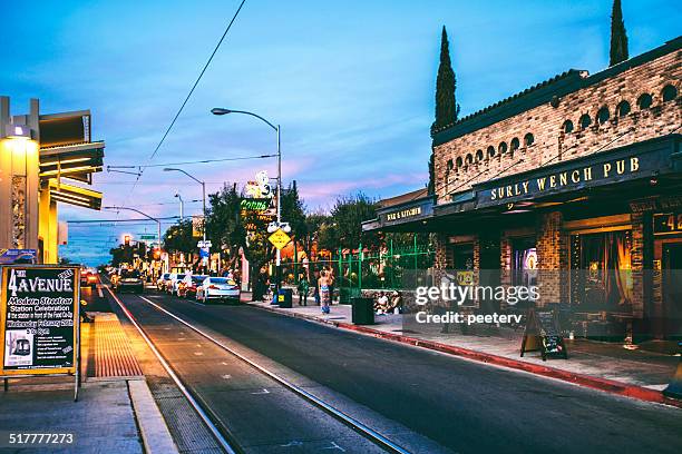 tucson, 4th avenue. - tucson stock pictures, royalty-free photos & images