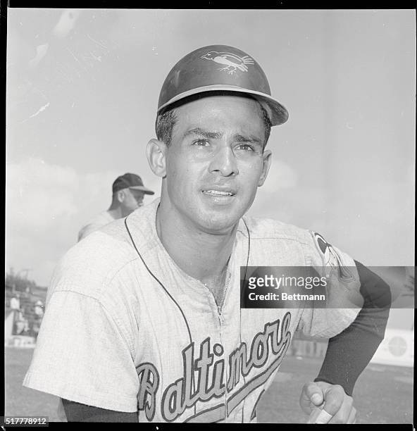 Luis Aparicio, infielder for the Baltimore Orioles and a member of the Baseball Hall of Fame.