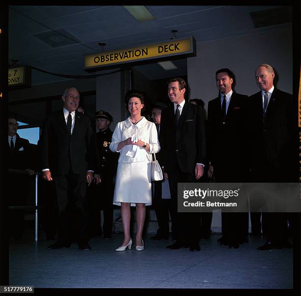 Princess Margaret and Lord Snowdon at JFK Airport in New York.