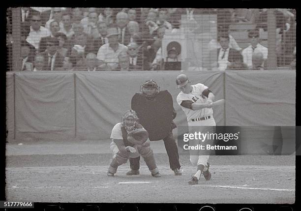 Fenway Park: Jose Santiago hits home run into the left field screen in the third inning here to tie Red Sox with the Cardinals after three inning of...