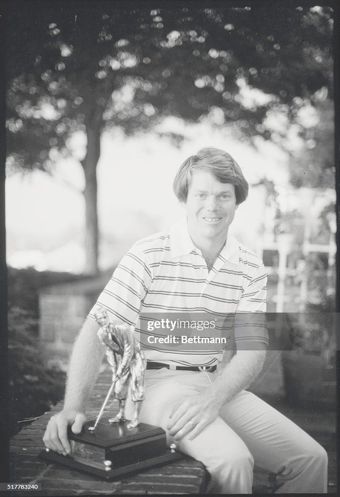 Tom Watson Posing with Trophy