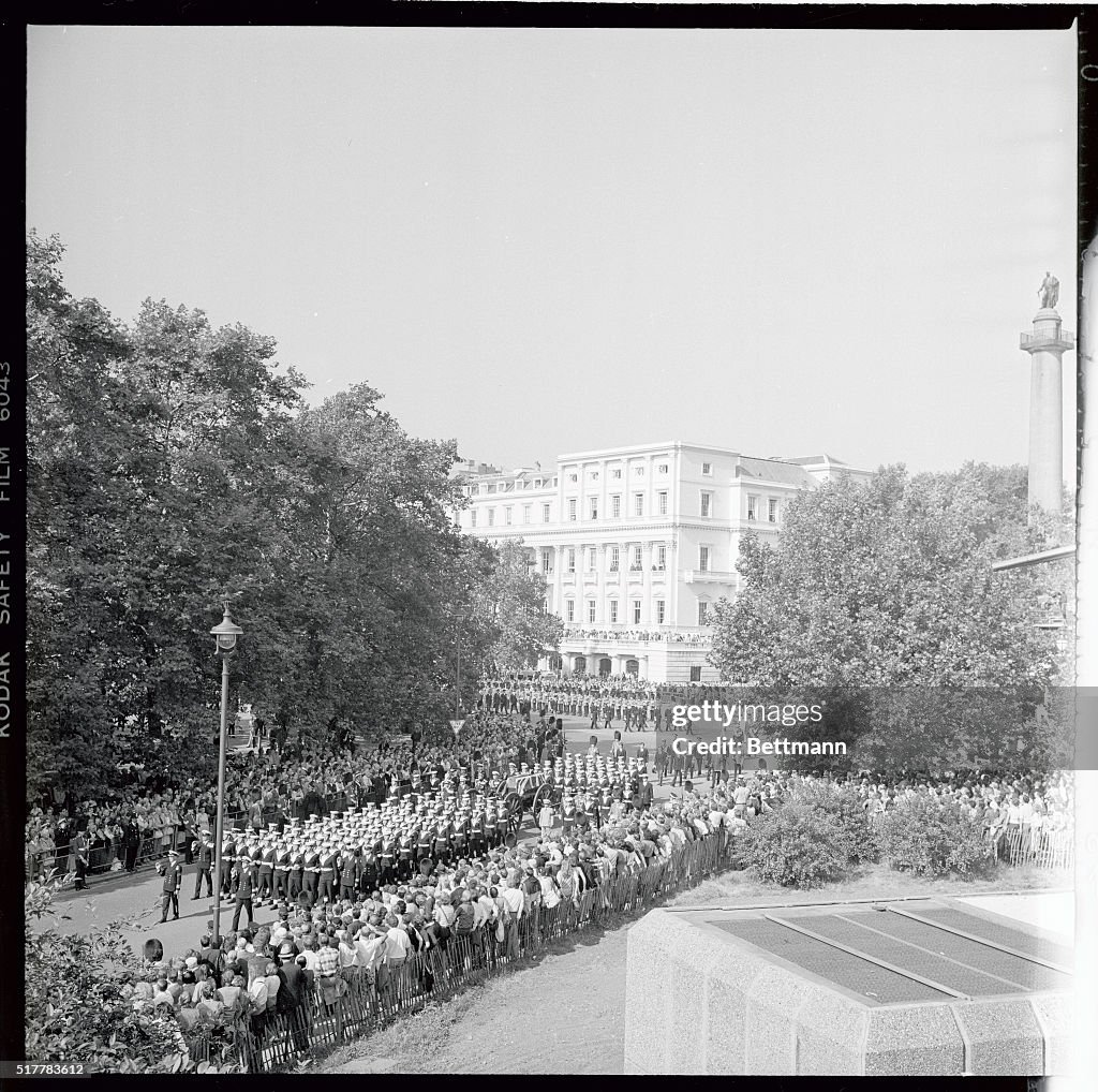 Guards Surround Coffin at Procession
