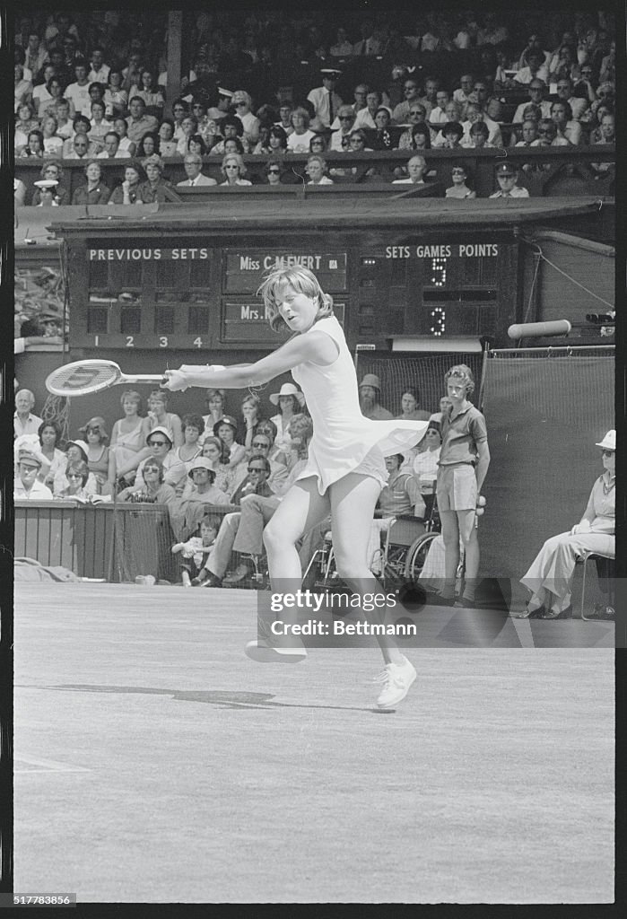 Chris Evert Playing Tennis