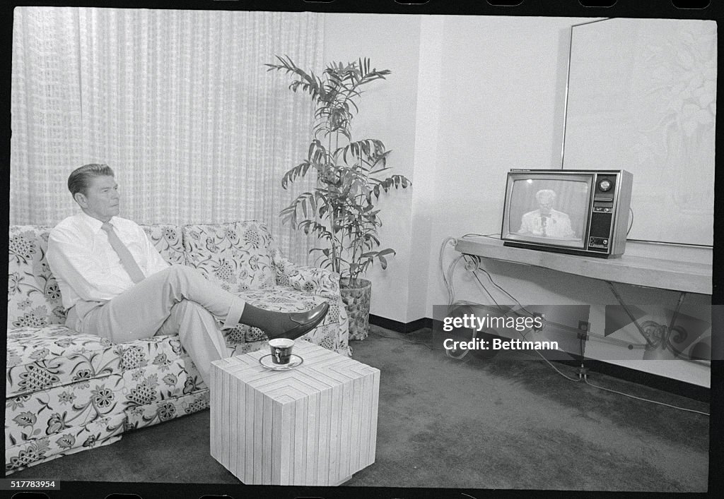 Ronald Reagan Watching Television