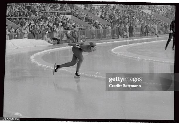 Sheila Young of Detroit, Michigan fails in her bid to make a second gold medal and has to settle for a bronze in the 1,000 meter Olympic women's...