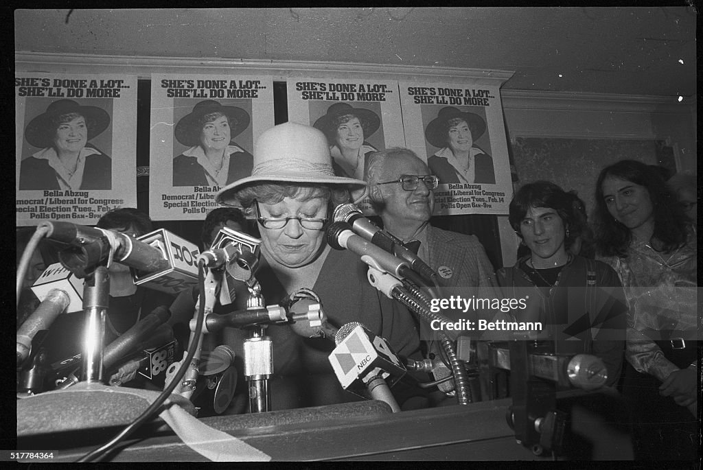 Bella Abzug with Supporters After Being Defeated