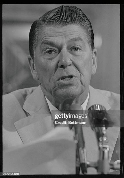 Washington: Ronald Reagan, testifying before a Senate Judiciary subcommittee, urged rejection of the newly signed treaties relinquishing U.S. Control...
