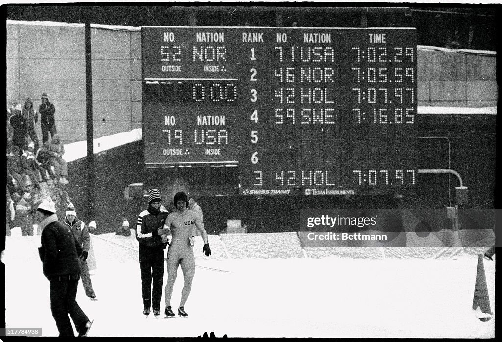 Eric Heiden by Winning Score on Scoreboard