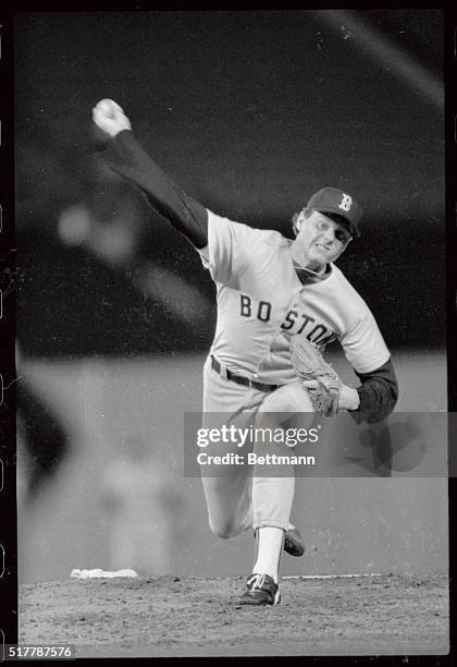 Boston Red Sox pitcher Roger Clemens delivers a pitch here in a game against the Minnesota Twins.