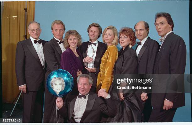 Santa Monica, Calif.: The cast of L.A. Law, Richard Dysart, Corbin Bernsen, Michele Greene, Harry Hamlin, Susan Dey, Susan Ruttan, Alan Rachins,...