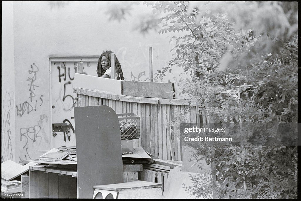 Woman Observing Passerbys