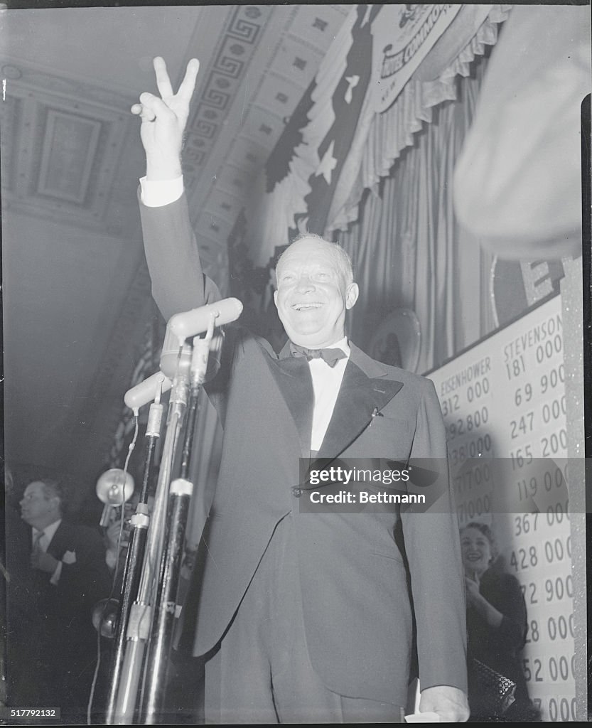Dwight Eisenhower Making Victory Gesture
