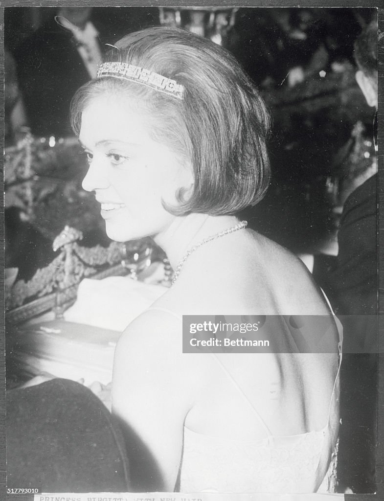 Princess Birgitta Wearing a New Hairdo