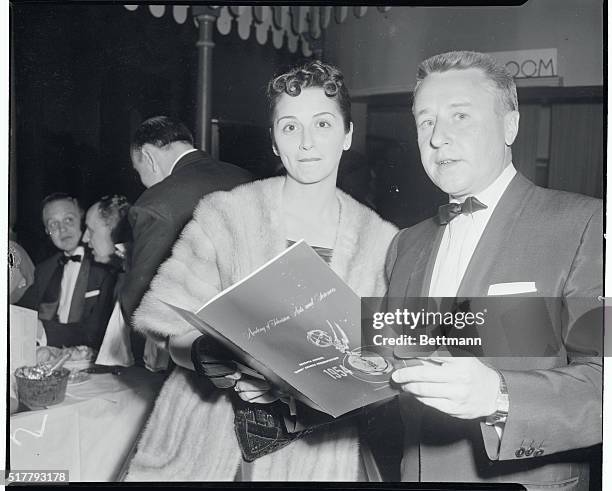 Hollywood, California: George Gobel and wife, Alice, at the television Academy Awards in Hollywood.