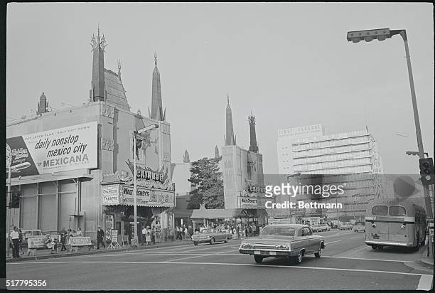 Grauman's Chinese Theatre and First Federal Savings on Hollywood Boulevard.