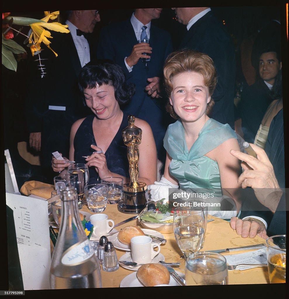 Actress Patty Duke Sitting at Table During Award's Dinner