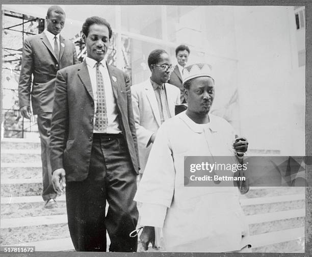 Addis Ababa, Ethiopia-ORIGINAL CAPTION READS: African leader Oginda Odinga leaves meeting.