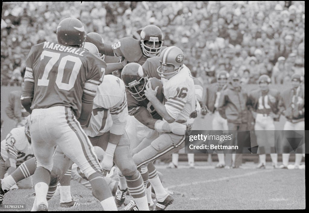 Norm Snead Forced to the Ground