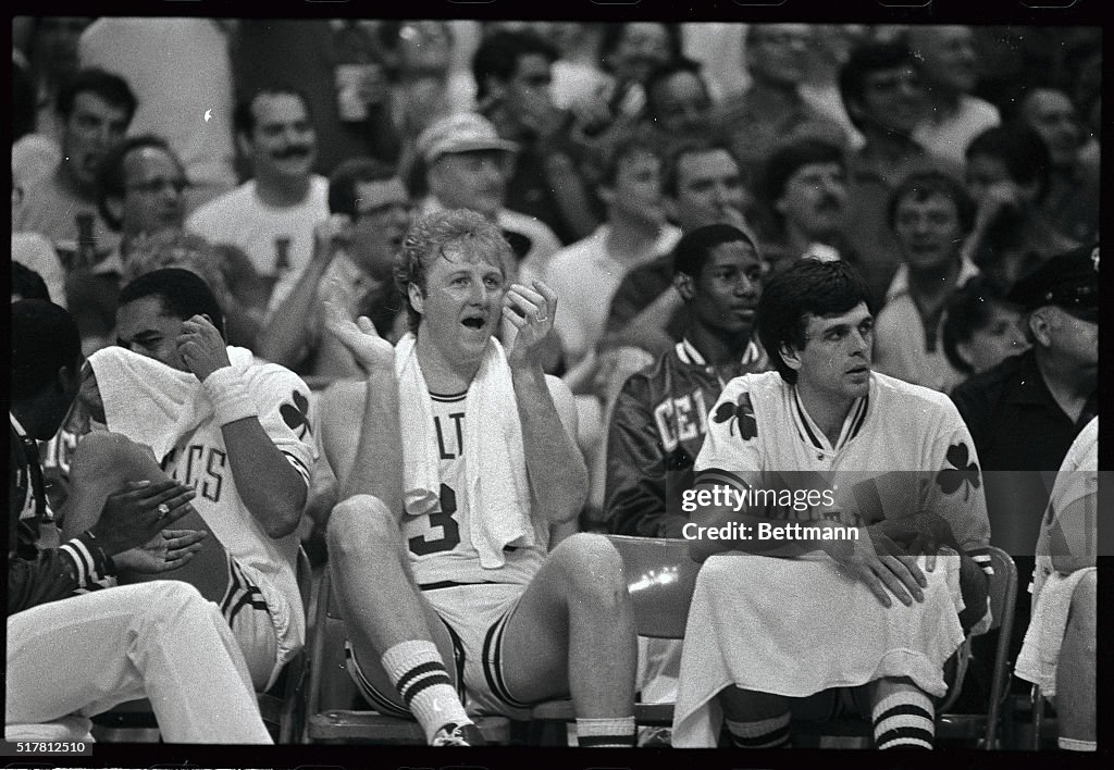 Larry Bird Applauding Certain Victory