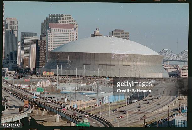 New Orleans: This is the Superdome, site of Super Bowl XXIV. Photo by Jon Simon/Bettmann via Getty Images