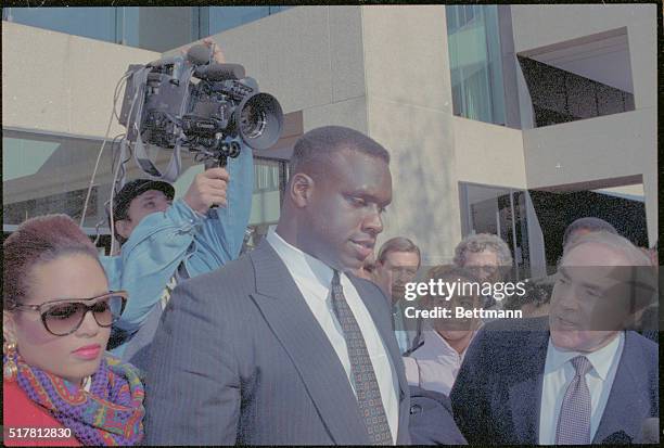 Washington: Washington Redskins' Dexter Manley, shown in this photo with his wife, Glenda, after meeting with NFL Commissioner Paul Tagliabue in...