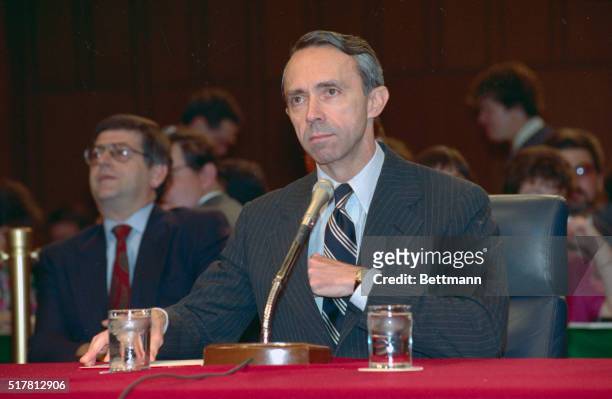 Washington: Supreme Court nominee Judge David Souter prepares to begin his second day of testimony for his confirmation hearing before the Senate...