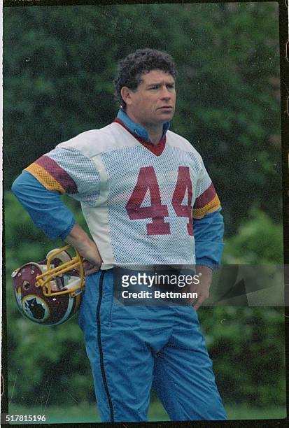 John Riggins of the Washington Redskins during workout.