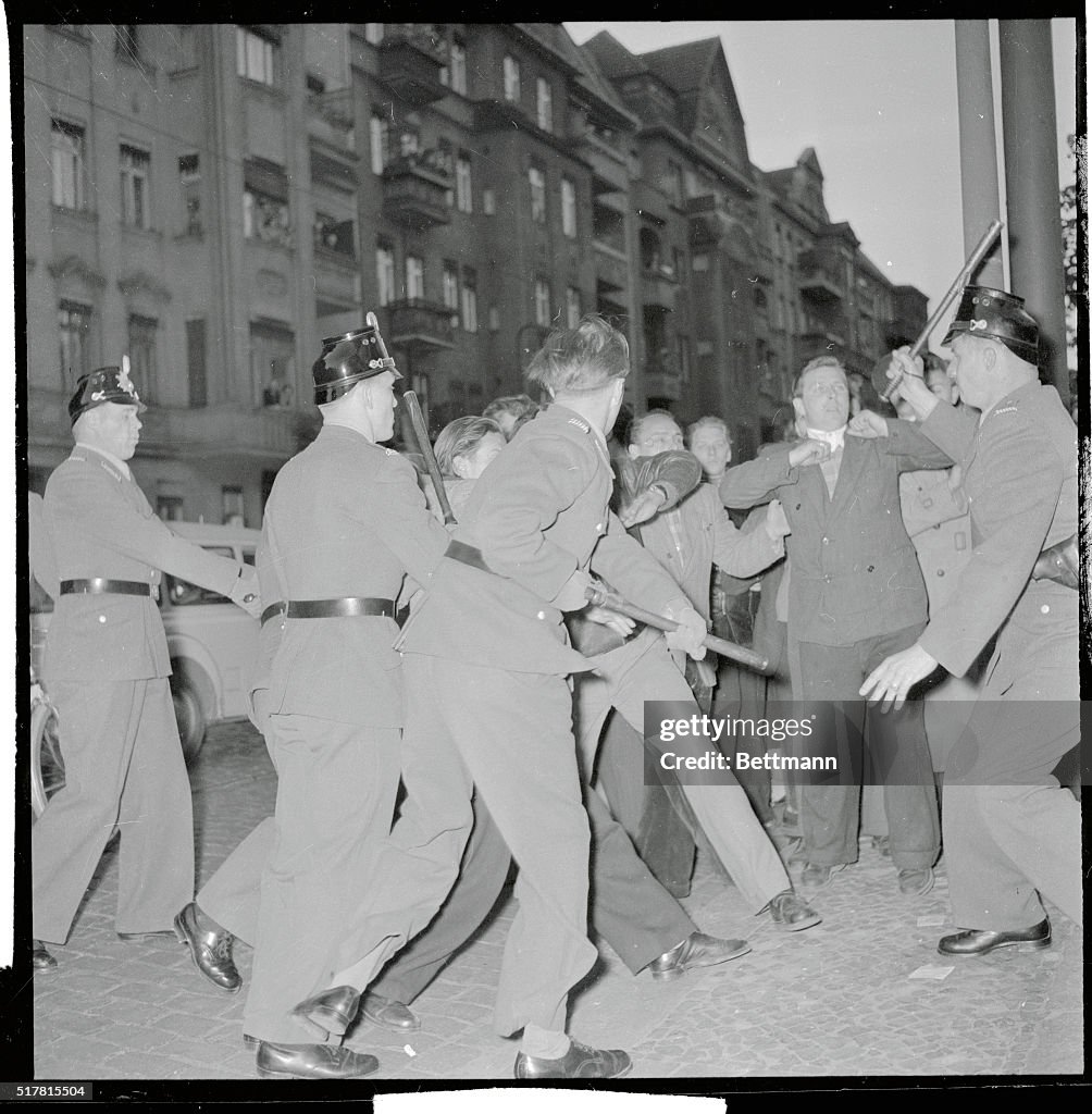 West Berlin Police Clashing with Demonstrators