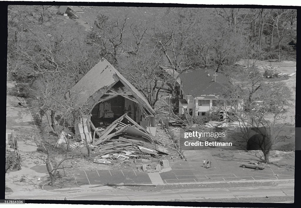 Church Destroyed by Hurricane