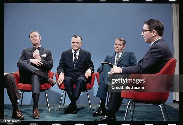 Appearing on the television show Face the Nation are : Counsellor to the President for Urban Affairs Daniel P. Moynihan; Secretary of the Interior...