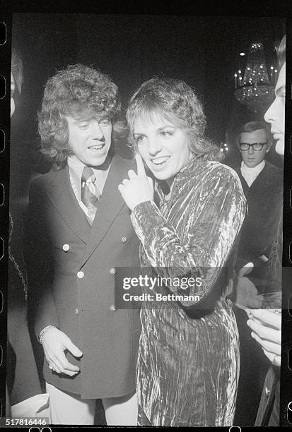 Jokes with Friend. New York: Liza Minnelli, the daughter of the late Judy Garland, enjoys a joke with her boyfriend Rex Cramer, at the Waldorf...