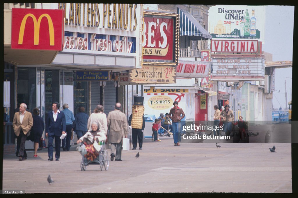 Pedestrians on Boardwalk