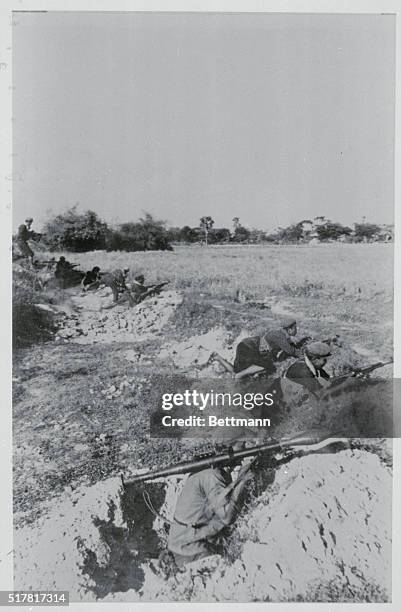 Attack against the Vietnamese troops of aggression at the front of Prasaut about 30 kilometers from the border.