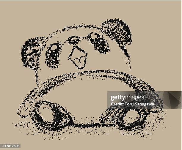 panda sketch - giant panda stock illustrations