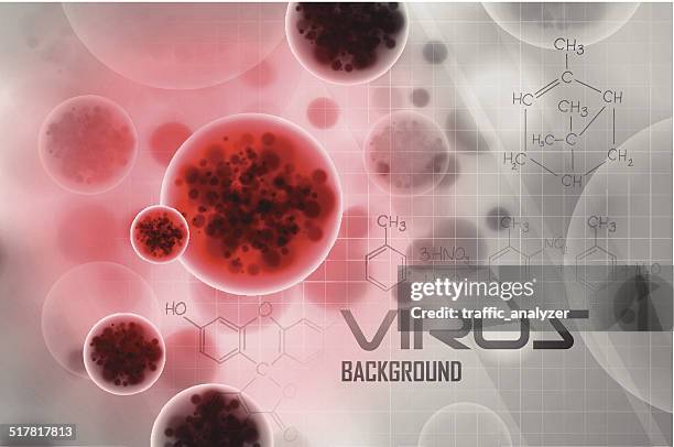abstract background of a virus - ebola virus particles stock illustrations